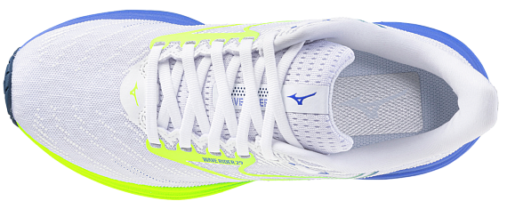 Кроссовки женские Mizuno Wave Rider 29 White/Lightning Yellow/Ultrama - Фото 4 большая
