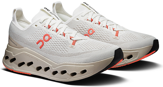 Кроссовки женские On Cloudsurfer Max Ivory/Salmon - Фото 6 большая