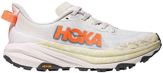 Кроссовки женские Hoka Speedgoat 6 White/Neon Tangerine - Фото 1 большая