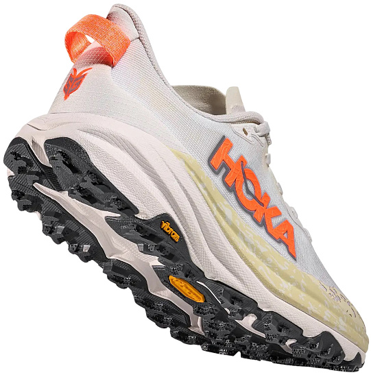 Кроссовки женские Hoka Speedgoat 6 White/Neon Tangerine - Фото 4 большая