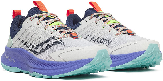 Кроссовки женские Saucony Ride TR2 White/Navy - Фото 3 большая