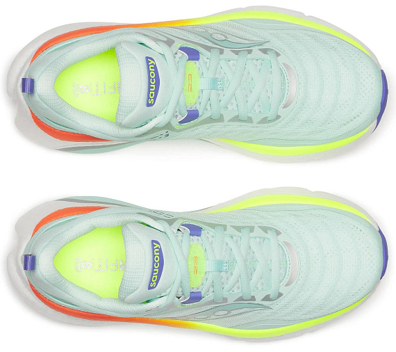 Кроссовки женские Saucony Omni ST 23 Aqua/Citron - Фото 5 большая