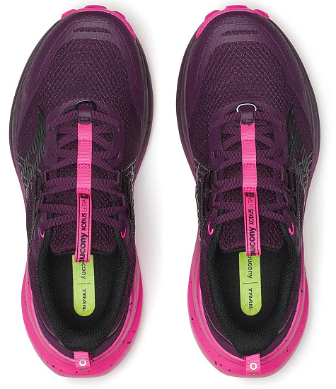 Кроссовки женские Saucony Xodus Ultra 4 Eggplant/Shock - Фото 3 большая