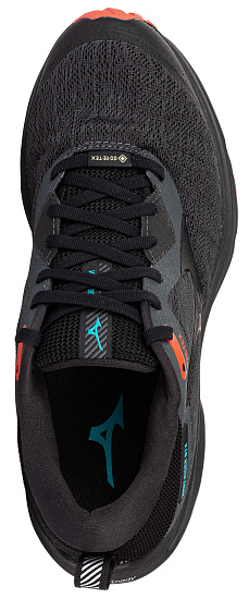 Кроссовки женские Mizuno Wave Rider Gtx 2  Т.Сер/Чер/Корал - Фото 5 большая