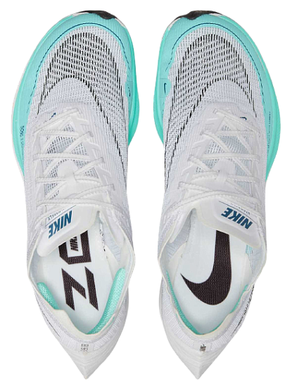 Кроссовки женские Nike ZoomX Vaporfly Next% 2 White/Black-Aurora Green-Washed Teal - Фото 4 большая