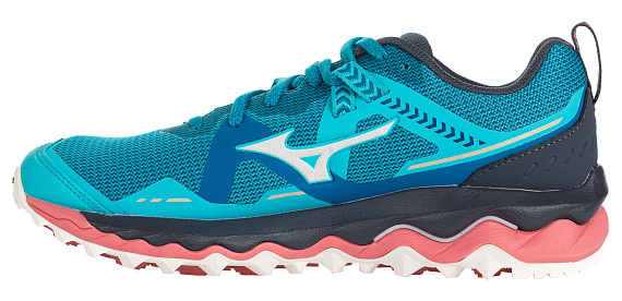 Кроссовки женские Mizuno Wave Mujin 7 (W) Гол/Бел/Син - Фото 5 большая