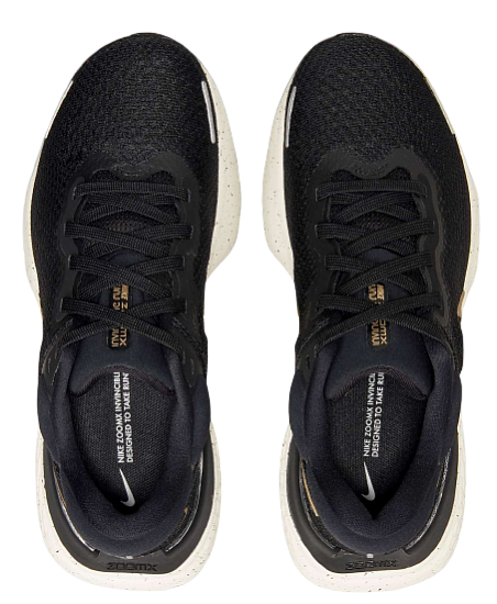 Кроссовки женские Nike ZoomX Invincible Run Flyknit Black/Sail/Metallic Gold - Фото 3 большая