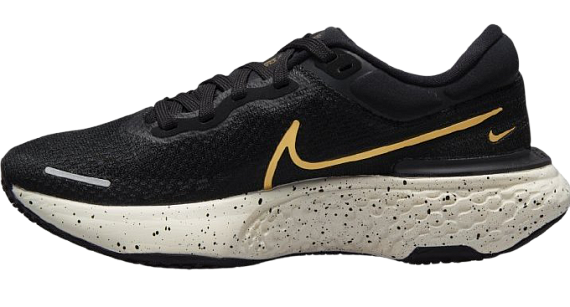 Кроссовки женские Nike ZoomX Invincible Run Flyknit Black/Sail/Metallic Gold - Фото 4 большая