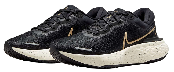 Кроссовки женские Nike ZoomX Invincible Run Flyknit Black/Sail/Metallic Gold - Фото 5 большая