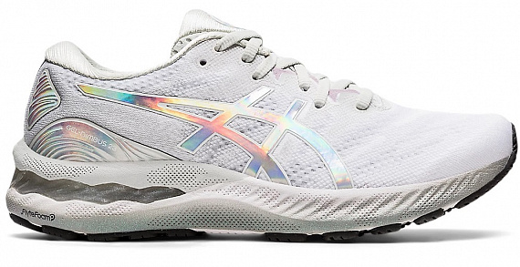 Кроссовки женские ASICS Gel-Nimbus 23 Platinum Glacier Gray/White - Фото 1 большая