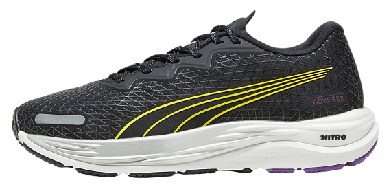 Кроссовки женские Puma Velocity Nitro 2 Gtx  Black/Purple Pop/Yellow Burst - Фото 2 большая