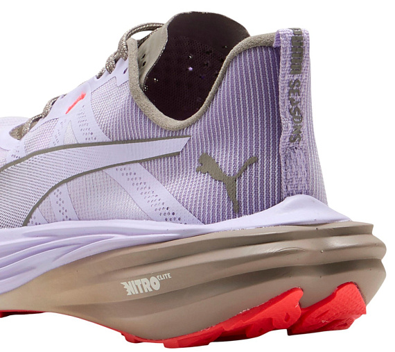 Кроссовки женские Puma Deviate Nitro Elite Trail Light Lavender/Mouse Gray - Фото 6 большая