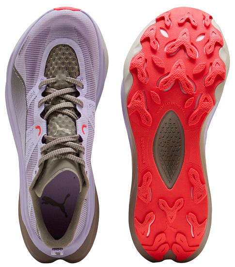 Кроссовки женские Puma Deviate Nitro Elite Trail Light Lavender/Mouse Gray - Фото 3 большая