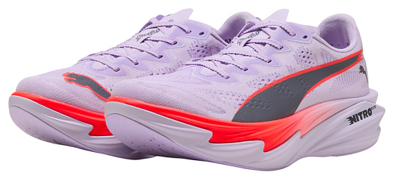 Кроссовки женские Puma Deviate Nitro Elite 4 Lavender/Ultra Red/Inky Depths - Фото 7 большая