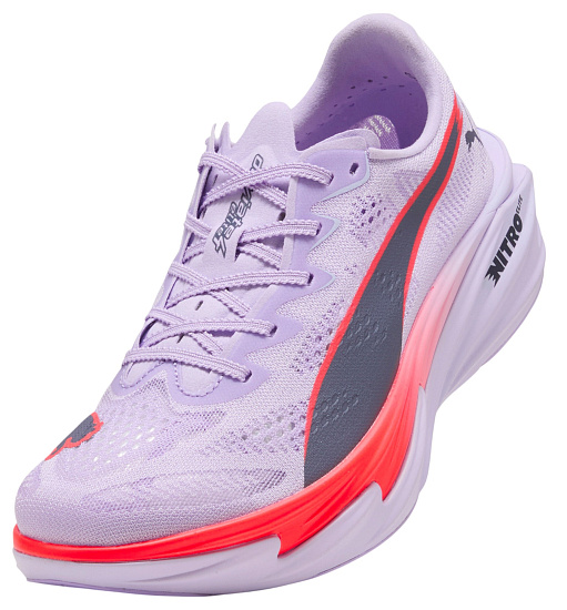 Кроссовки женские Puma Deviate Nitro Elite 4 Lavender/Ultra Red/Inky Depths - Фото 5 большая
