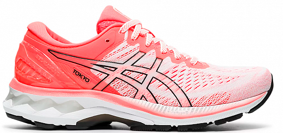 Кроссовки женские ASICS Gel-Kayano 27 Tokyo White/Sunrise Red - Фото 1 большая