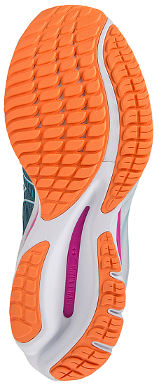 Кроссовки женские Mizuno Wave Rider 26 AntiSand/Whte/LightOrang - Фото 2 большая