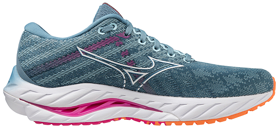 Кроссовки женские Mizuno Wave Inspire 19 ProvincBlue/White/807 C - Фото 2 большая