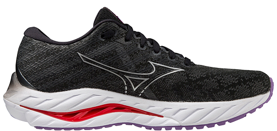 Кроссовки женские Mizuno Wave Inspire 19 Black/Silver/Bittersweet - Фото 2 большая
