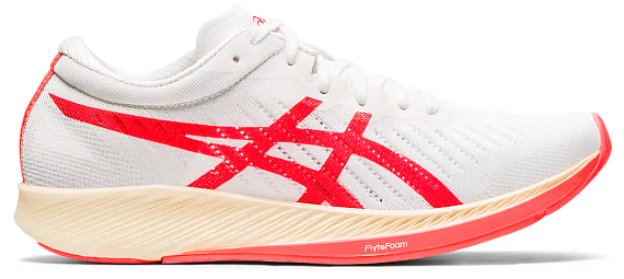 Кроссовки женские ASICS Metaracer White/Sunrise Red - Фото 1 большая