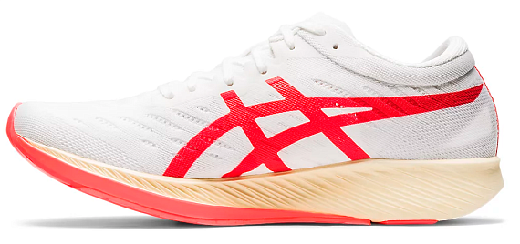 Кроссовки женские ASICS Metaracer White/Sunrise Red - Фото 4 большая