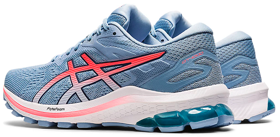 Кроссовки женские ASICS GT-1000 10 Soft sky/Blazing coral - Фото 3 большая