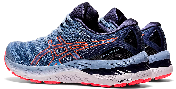 Кроссовки женские ASICS Gel-Nimbus 23 Mist/Blazing Coral - Фото 3 большая