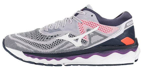 Кроссовки женские Mizuno Wave Sky 4 Св.Сер/Зол/Чернильн - Фото 6 большая