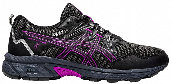 Кроссовки женские ASICS Gel-Venture 8 Black/Orchid - Фото 1 большая