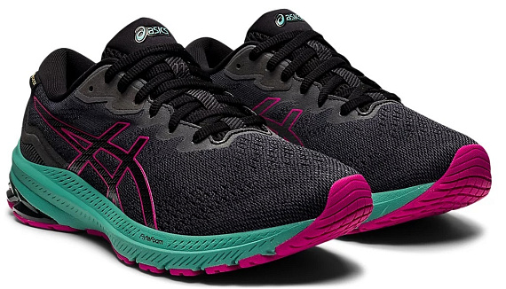 Кроссовки женские ASICS GT-1000 11 Gtx Black/Fuchsia Red - Фото 2 большая