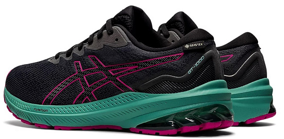 Кроссовки женские ASICS GT-1000 11 Gtx Black/Fuchsia Red - Фото 3 большая