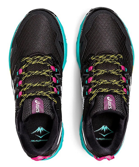 Кроссовки женские ASICS Gel-Fujitrabuco 8 G-Tx Black/White - Фото 2 большая