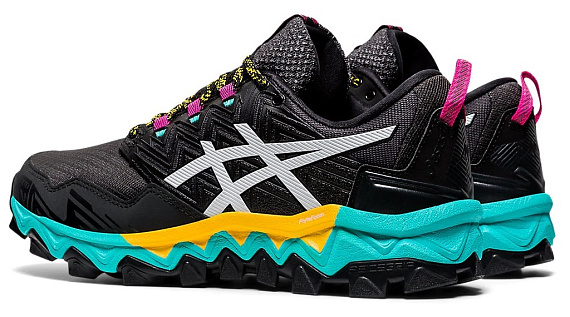 Кроссовки женские ASICS Gel-Fujitrabuco 8 G-Tx Black/White - Фото 5 большая