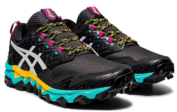Кроссовки женские ASICS Gel-Fujitrabuco 8 G-Tx Black/White - Фото 6 большая