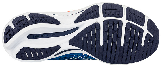 Кроссовки женские Mizuno Wave Rider 25 син/св.гол/роз - Фото 4 большая