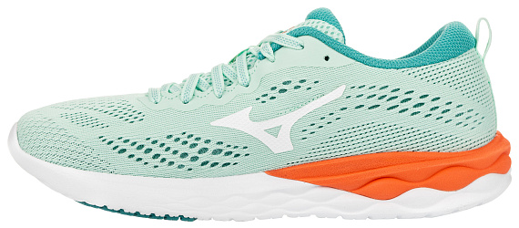 Кроссовки женские Mizuno Wave Revolt 2 св.гол/бел/корал - Фото 5 большая