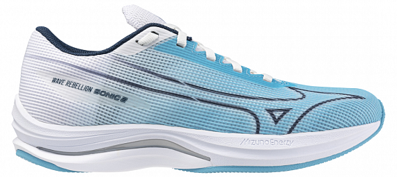 Кроссовки женские Mizuno Wave Rebellion Sonic 2 River Blue/Blue Wing Teal/Whit - Фото 1 большая