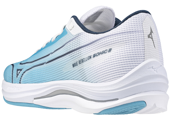 Кроссовки женские Mizuno Wave Rebellion Sonic 2 River Blue/Blue Wing Teal/Whit - Фото 8 большая