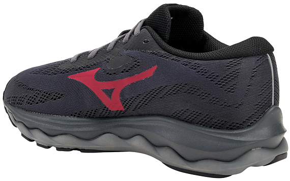 Кроссовки женские Mizuno Wave Serene Gtx Ebony/Rumba Red/Black - Фото 3 большая