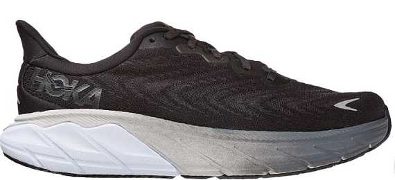 Кроссовки женские Hoka Arahi 6 Wide Black/White - Фото 3 большая