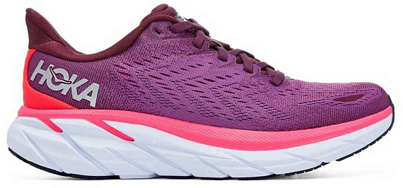 Кроссовки женские Hoka Clifton 8 Grape Wine/Beautyberry - Фото 3 большая