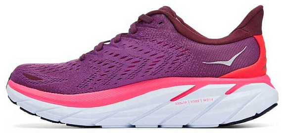 Кроссовки женские Hoka Clifton 8 Grape Wine/Beautyberry - Фото 4 большая