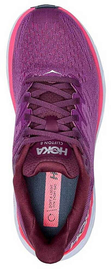 Кроссовки женские Hoka Clifton 8 Grape Wine/Beautyberry - Фото 5 большая