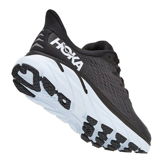 Кроссовки женские Hoka Clifton 8 Wide Black/White - Фото 3 большая