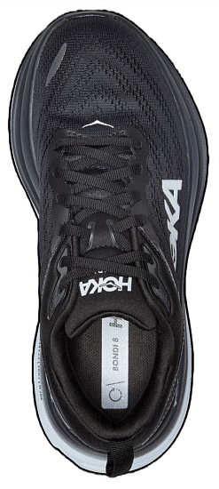 Кроссовки женские Hoka Bondi 8 Black/White - Фото 5 большая