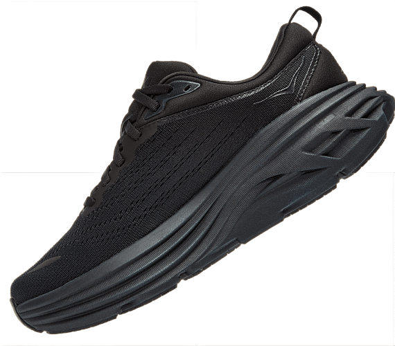 Кроссовки женские Hoka Bondi 8 Wide Black/Black - Фото 7 большая