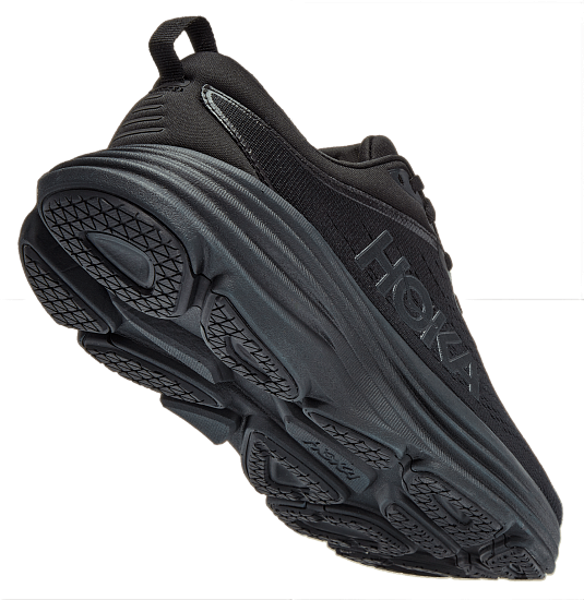 Кроссовки женские Hoka Bondi 8 Wide Black/Black - Фото 3 большая