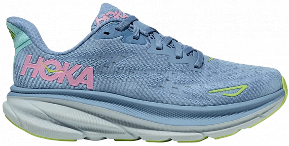 Кроссовки женские Hoka Clifton 9 Blue/Pink - Фото 1 большая