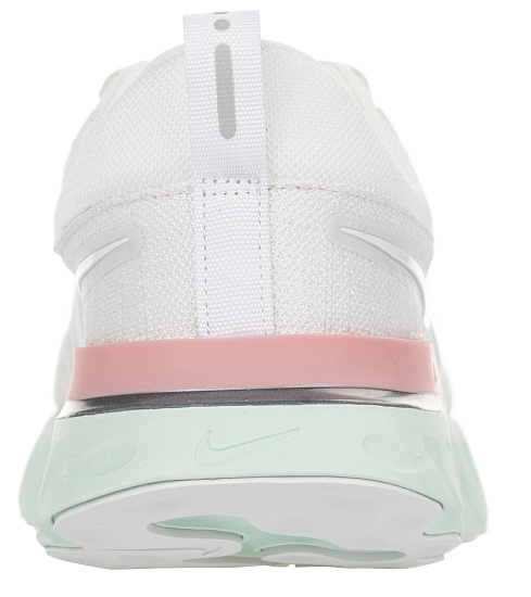 Кроссовки женские Nike React Infinity Run Flyknit 2 Platinum Tint/Barely Green/Metallic Silver/White - Фото 3 большая