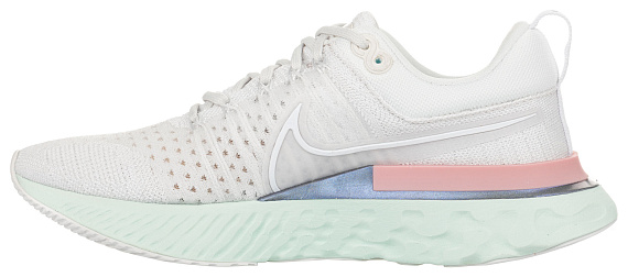 Кроссовки женские Nike React Infinity Run Flyknit 2 Platinum Tint/Barely Green/Metallic Silver/White - Фото 5 большая